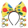 ABOOFAN 5pcs Circus Clown Headband: Clown Hair Accessories - Vibrant Dot Bowknot Headband For Role-Playing Party Costumes & Themed Celebrations view 1