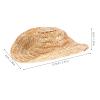 ABOOFAN 2PCS DIY Mini Hat: Miniature Straw Craft Cap for Dolls Pets Decorations - Pet Costume Hats for Western Party Creative Projects Tiny Displays view 2
