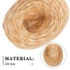 ABOOFAN 2PCS DIY Mini Hat: Miniature Straw Craft Cap for Dolls Pets Decorations - Pet Costume Hats for Western Party Creative Projects Tiny Displays view 3
