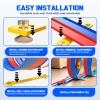 20ft Flexible Race Track for Kids with 4 Pull-Back Cars & Portable Storage Bag,4pcs Strong Suction Cups,5pcs Track Stabilizers,for 1/64 Cars,Roll Up Slot Car Race Track with Loops view 3