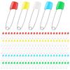 120 Pcs Diaper Pins,2.2 Inch Baby Safety Pins Colorful Stainless Steel Diaper Nappy Pins for Cloth Diapers,Plastic Head,5 Colors,Safe Locking Closures view 1