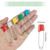 120 Pcs Diaper Pins,2.2 Inch Baby Safety Pins Colorful Stainless Steel Diaper Nappy Pins for Cloth Diapers,Plastic Head,5 Colors,Safe Locking Closures view 2