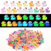 160 Pcs Mini Christmas Resin Ducks Luminous Tiny Ducks Little Glow in The Dark Plastic Ducks for Micro Landscape Garden Aquarium Dcor Dollhouse Accessories DIY Craft Slime Making Xmas Decoration view 1