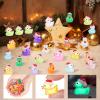 160 Pcs Mini Christmas Resin Ducks Luminous Tiny Ducks Little Glow in The Dark Plastic Ducks for Micro Landscape Garden Aquarium Dcor Dollhouse Accessories DIY Craft Slime Making Xmas Decoration view 4