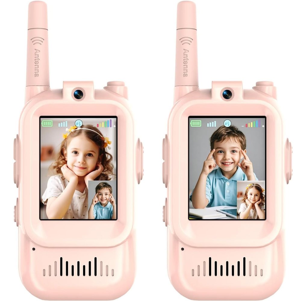 Video Walkie Talkies for Kids, Rechargeable 2 Way Radio Toys for Ages 3-12