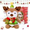 LLUKEME Reindeer Stuffed Animal Dancing Singing Plush with Music Light Voice Mimicking Function for Kids Adults Gifts view 1