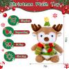 LLUKEME Reindeer Stuffed Animal Dancing Singing Plush with Music Light Voice Mimicking Function for Kids Adults Gifts view 3