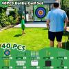 Battle Golf Chipping Game Set for Kids Adults, Chip and Stick Golf Game with 2 Adjustable Clubs, 55FT Double-Sided Chipping Practice Mat, 20 Sticky Balls Sport Toy Gift for Indoor Outdoor Family Fun view 2