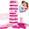 Aosemili 54 Wooden Blocks Stacking Tower Game for Couples Valentine Tower Stacking Blocks Tumbling Couples Dating Games with Gift Box view 1