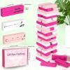 Aosemili 54 Wooden Blocks Stacking Tower Game for Couples Valentine Tower Stacking Blocks Tumbling Couples Dating Games with Gift Box view 2