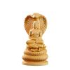 4.72" Naga Buddha Statue Hand-Carved Shakyamuni Meditation Sculpture with Serpent Hood | Sacred Serpent Guardian Spiritual Wood Art | Zen Home Office Altar Decor & Mindful Gift Collection view 1