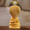 4.72" Naga Buddha Statue Hand-Carved Shakyamuni Meditation Sculpture with Serpent Hood | Sacred Serpent Guardian Spiritual Wood Art | Zen Home Office Altar Decor & Mindful Gift Collection view 4