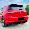 BaoHYeS GOLF7 Diffuser Compatible for VW Golf 7 Rear Bumper Lip MK7 2013-2016 Accessories MK Trunk Spoiler Auto Exterior Parts Car-(No Light 13-16) view 3