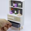 1/12 Scale White Miniature Cabinets for Kitchen Storage Modern Display Furniture Accessories Realistic Doll Accessories view 2