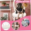 2Pcs Mini Chair, Metal Bistro Chair Dollhouse Furniture Realistic 1 12 Scale Dollhouse Furniture DIY Mini Backrest Chairs for Dinning Accessories | Miniature view 3