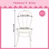 2Pcs Mini Chair, Metal Bistro Chair Dollhouse Furniture Realistic 1 12 Scale Dollhouse Furniture DIY Mini Backrest Chairs for Dinning Accessories | Miniature view 4