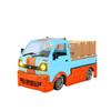 Mini RC Truck, WPL D14 1/10 Scale 2.4G 4WD Micro Cargo Truck with 8 Micro Cardboard Boxes and 2 Batteries(Full Cage Vesion/Blue) view 2