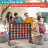 Giant Wooden 4 in a Row Game 2.8Ft, Outdoor Yard Game for Famlies Adults, 42 Pcs Chips & Durable Carrying Bag view 2