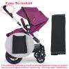 2 Pack Kids Replacement Pushchair Handle Cover, Toddler Stroller Handle Cover, Diving Materials Dust Proof Protector Sleeve for Universal Stroller Handle (Black) view 3