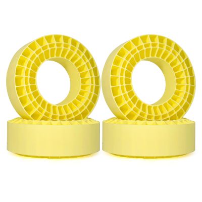 4pcs Silicone Tire Inserts Soft for 1/10 RC Crawlers Fits 132-134mm 4.84" OD Crawler Tires, Replaces Foam Inserts, 2.2 Tires (Yellow)