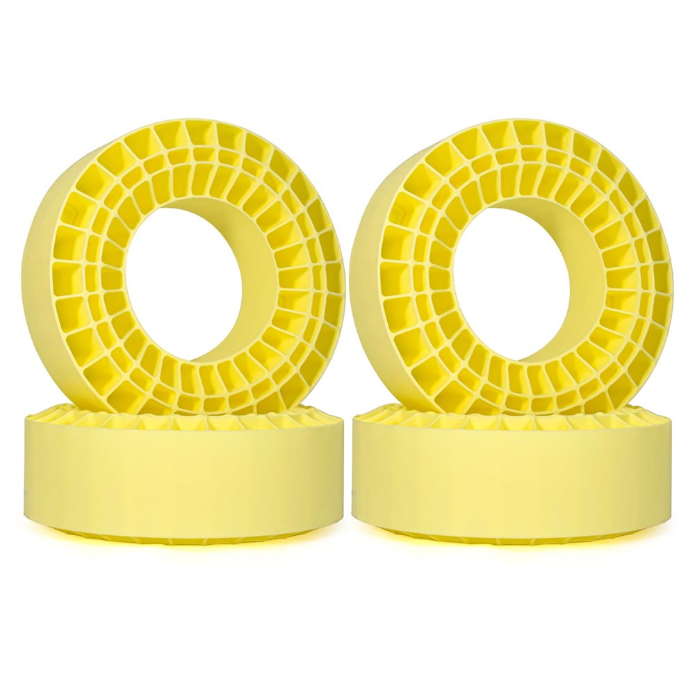 4pcs Silicone Tire Inserts Soft for 1/10 RC Crawlers Fits 132-134mm 4.84" OD Crawler Tires, Replaces Foam Inserts, 2.2 Tires (Yellow)