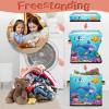 11" Sea Animals Storage Cube Organizer Dolphin Clothes Storage Basket Bin for Closet Shelf Stingray Seaweed Nursery Kid Room Book Toy Chest, 1Pcs view 3