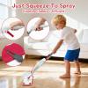 iselyn Kids Spray Mop - Fun & Educational Montessori Housekeeping Toys Mini Size Cleaning Set Includes Kids Mop with Real Water Sprayer Washable Microfiber Pads & Scraper view 3