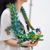 48.82inch Super Large 3D Printed Crystal Dragon,Movable mouth,Flexible Joint Animal lacertid Figurines, Home Office Decor,Fidget Toy for Adults Teens Boy Festival Gifts ,Executive Desk Toy (GREEN) view 3