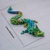48.82inch Super Large 3D Printed Crystal Dragon,Movable mouth,Flexible Joint Animal lacertid Figurines, Home Office Decor,Fidget Toy for Adults Teens Boy Festival Gifts ,Executive Desk Toy (GREEN) view 4