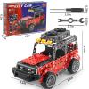 288PCS Metal Model Car Kits Erector Set, Building Set for Kids Aged 8 and Up, 4x4 and Off-Road Vehicle, Model Car Kits Toy Playset, Birthday Gift for Boys 8-12 13 14+ Years Old, SUV Truck for Adults view 4