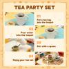 BOMOKS Wooden Tea Set for Toddlers 3-5, 15-Piece Pretend Play Kitchen Toys view 4