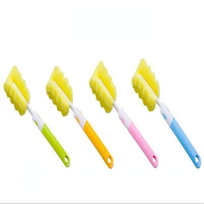 1 Pcs Magic Sponge Bottle Brush - Removable Cleaning Tool for Glass Cups & Bottles (Random Color)