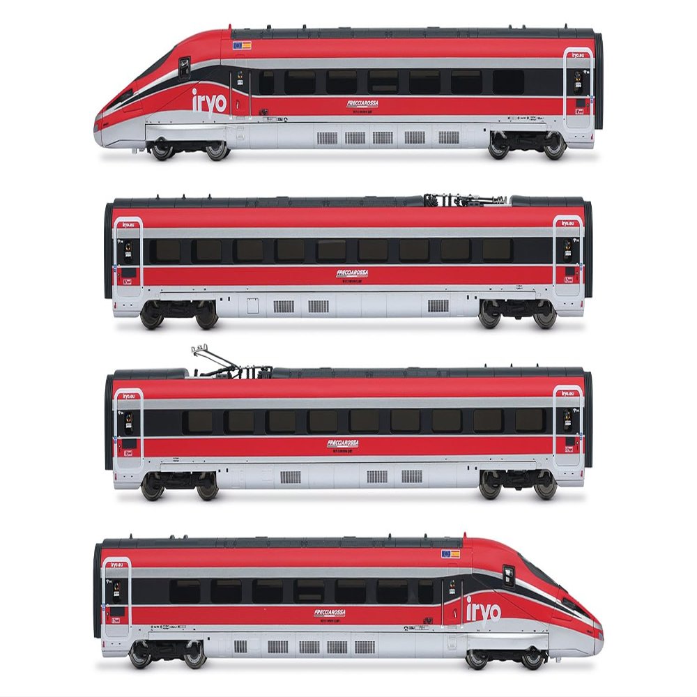 Arnold HN2622S Iryo (Spain), Frecciarossa 1000 Base Set, 4 Elements, ep. VI with DCC Sound decoder, Metal, Red/Silver