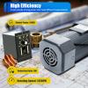 High Torque AC Motor with Speed Controller & Gear Box, 250W Single Phase Electric Motor, 110V 135RPM Variable Speed Geared Motors, 10K Reversible Gear Motor with Control Box view 2