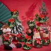 OLYCRAFT 10Pcs 2 Styles Mini Artificial Christmas Wreaths Ornaments Miniature Christmas Wreath Mini Wreaths with Bow and Bell Miniature Xmas Wreath for Tree Holiday Home Decoration view 4