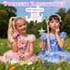 DUDUCOFU 2 Pcs Light Up Princess Braided Wigs, Princess Accessories Wig Headbands with Tiara Flowers Toys for Girls Kids Gift 3 4 5 6 7 8 9 10 11 12 view 3