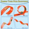 15 Ft Flexible Race Track Toy Set, DIY Bendable Dual Lane Race Car Track with Strong Suction Cups, Portable Racing Track for 1:64 Diecast Cars, Easy Install Racetrack for Kids Ages 3+, Orange view 3