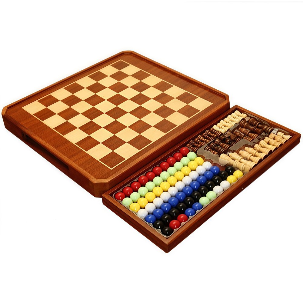 Top Natural Wood Chess Set - Travel Games Sets with Board Games Gift, Chess Gifts & Pieces (Small)