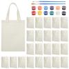 yeeplant 24 Piece Mini Canvas Tote Bags, Blank Handbags For ChildrenS Diy, Reusable Grocery Bags With 12-Color Acrylic Paint Set, Perfect For Arts & Crafts view 4