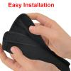 2 Pack 6.3 5.51in Armrest Handle Cover, Universal Pushchair Protector Handlebar Sleeve Bumper Dust Proof Handle Accessories Removable Fabric Pushchair Case Grip Bar Replacement Arm Covers(Black) view 3