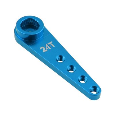 1Pcs Metal Steering Servo Arm Extended Servo Arm 25T/24T/23T(24T blue)