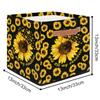 13 Inch Fabric Storage Cube with Handles, Sunflowers Collapsible Square Storage Basket, Yellow Butterfly Storage Bin Canvas Closet Organizer for Toys Books Clothes view 2