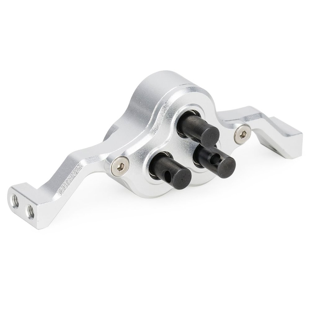 Aluminum Transfer Case Gearbox 70mm Width Underdrive 30% for 1/10 RC Crawler Cheater Rigs LCG Chassis Build DIY Upgrade Parts (Silver)
