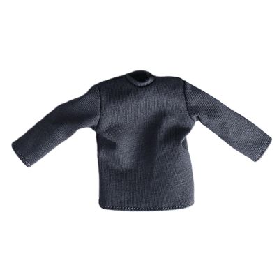 1/12 Long Sleeve Miniature Shirts for 6 Inch Male Dolls Outfit Accessories, Gray