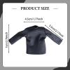 1/12 Long Sleeve Miniature Shirts for 6 Inch Male Dolls Outfit Accessories, Gray view 2