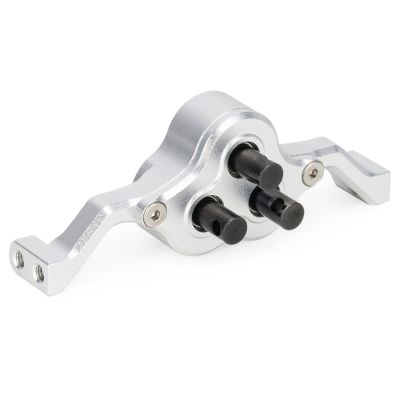70mm Width Transfer Case with Reverse Shaft,CNC Aluminum Gearbox for 1/10 RC Crawler SCX10 MOA 1.9 Shafty LCG Chassis Cheater Rigs Comp Build Upgrade Parts (Silver)