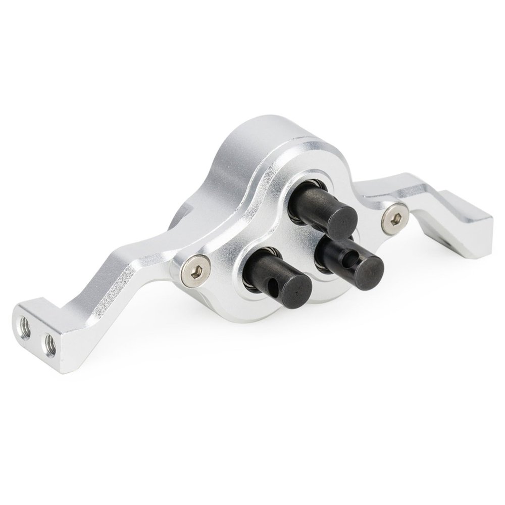 70mm Width Transfer Case with Reverse Shaft,CNC Aluminum Gearbox for 1/10 RC Crawler SCX10 MOA 1.9 Shafty LCG Chassis Cheater Rigs Comp Build Upgrade Parts (Silver)