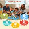 2-Player Whack Game Mole - Toys for Age 3-12 Kids,2 Hammers,3 Modes with Sound & Light,Safe Educational Pounding Toy,Birthday for 3 4 5 6+ Year Old Boys Girls,Blue view 3