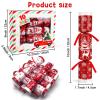 10 Pack Christmas No Snap Party Favor with Red & White Snowflake Design with Party Hat, Joke & Little Gift Inside for Kids, Xmas Gift, Christmas Seasonal Holiday Party Dinner Traditions Supplies view 2