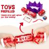 10 Pack Christmas No Snap Party Favor with Red & White Snowflake Design with Party Hat, Joke & Little Gift Inside for Kids, Xmas Gift, Christmas Seasonal Holiday Party Dinner Traditions Supplies view 4